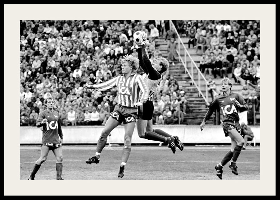 Thomas Ravelli, Andreas Ravelli och Jan “Lill-Damma” Mattsson 1983 Östers IF -12