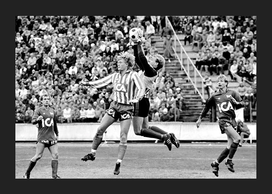 Thomas Ravelli, Andreas Ravelli och Jan “Lill-Damma” Mattsson 1983 Östers IF -12