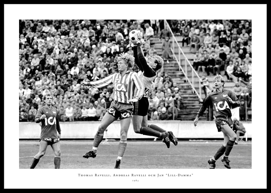 Thomas Ravelli, Andreas Ravelli och Jan “Lill-Damma” Mattsson 1983 Östers IF -12