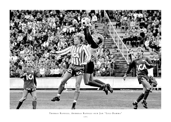Poster Thomas Ravelli, Andreas Ravelli och Jan “Lill-Damma” Mattsson 1983 Östers IF 