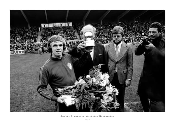 Poster Anders Linderoth Guldbollen 1976 Östers IF