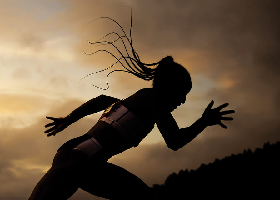 Silhouette Of Astri Ayo Lakeri Ertzgaard Women's 400 Meters Norwegian Athletics Championships-12