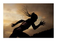 Silhouette Of Astri Ayo Lakeri Ertzgaard Women's 400 Meters Norwegian Athletics Championships-1