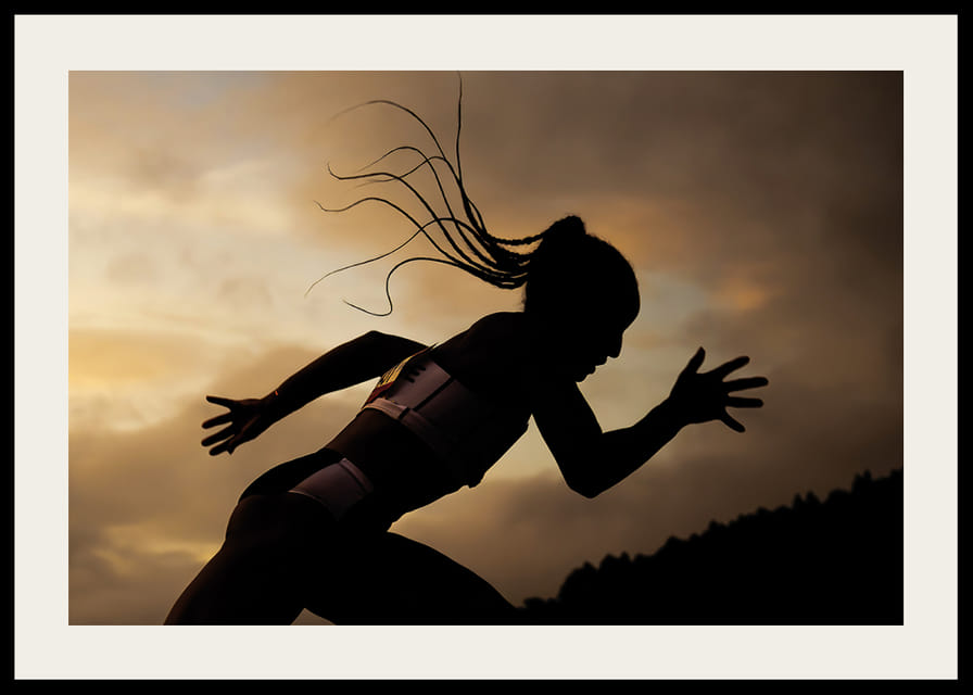 Silhouette Of Astri Ayo Lakeri Ertzgaard Women's 400 Meters Norwegian Athletics Championships-12