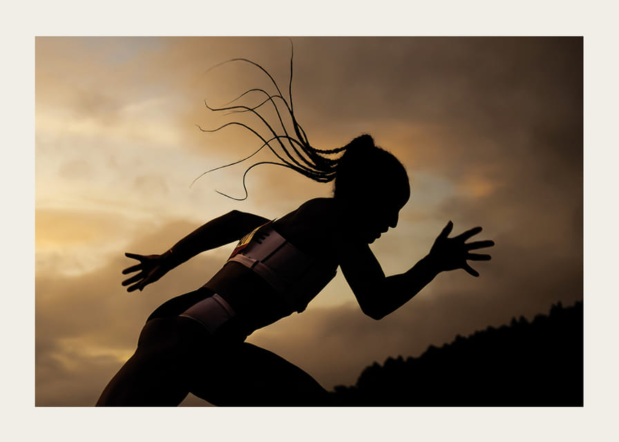 Silhouette Of Astri Ayo Lakeri Ertzgaard Women's 400 Meters Norwegian Athletics Championships-12