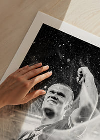 Erling Braut Haaland Norge FIFA World Cup Qualifier 2025 B&W-9