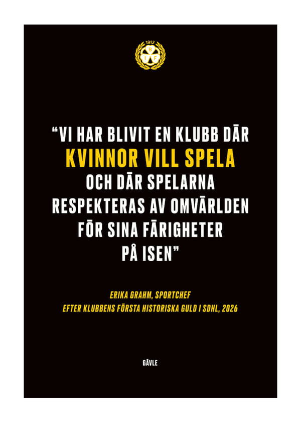 Poster Erika Grahm Kvinnor Vill Spela Brynäs 
