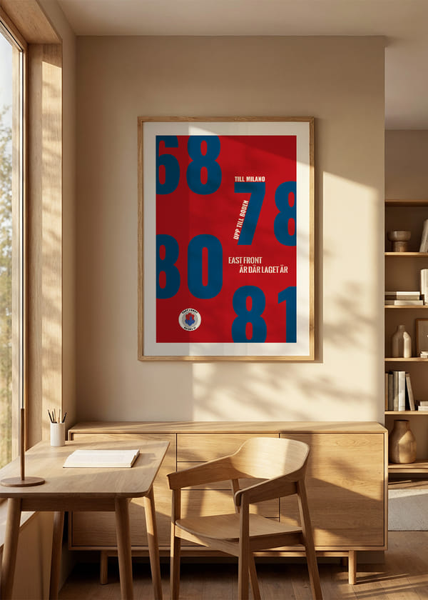 Poster Östers IF East Front Är Där Laget Är crossfade