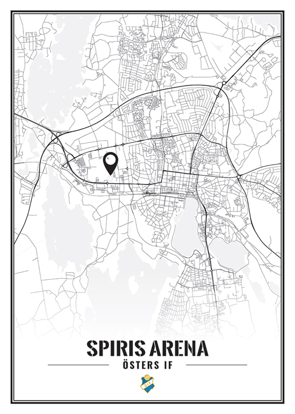 Poster Östers IF Spiris Arena Karta
