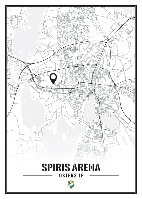 Poster Östers IF Spiris Arena Karta
