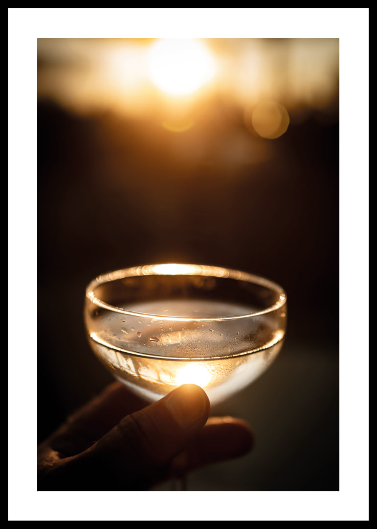Drink at sunset with golden light and tranquility-12