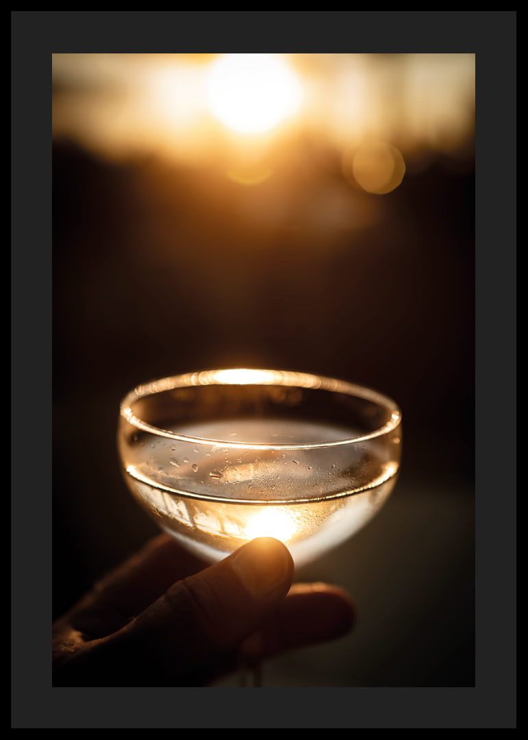 Drink at sunset with golden light and tranquility-12