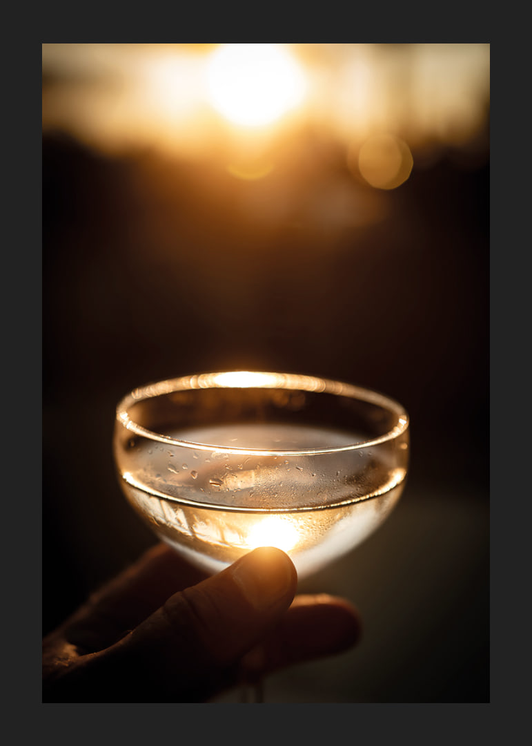 Drink at sunset with golden light and tranquility-12