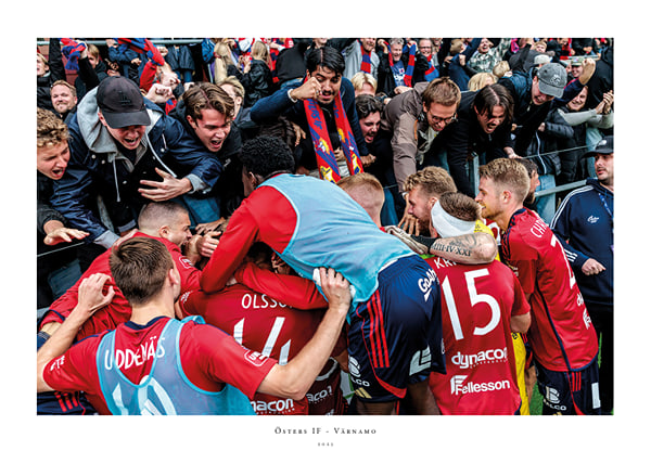 Poster Målfirande Med Supportrar Östers IF 2025 No1