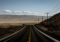 Endless road in open desert-7