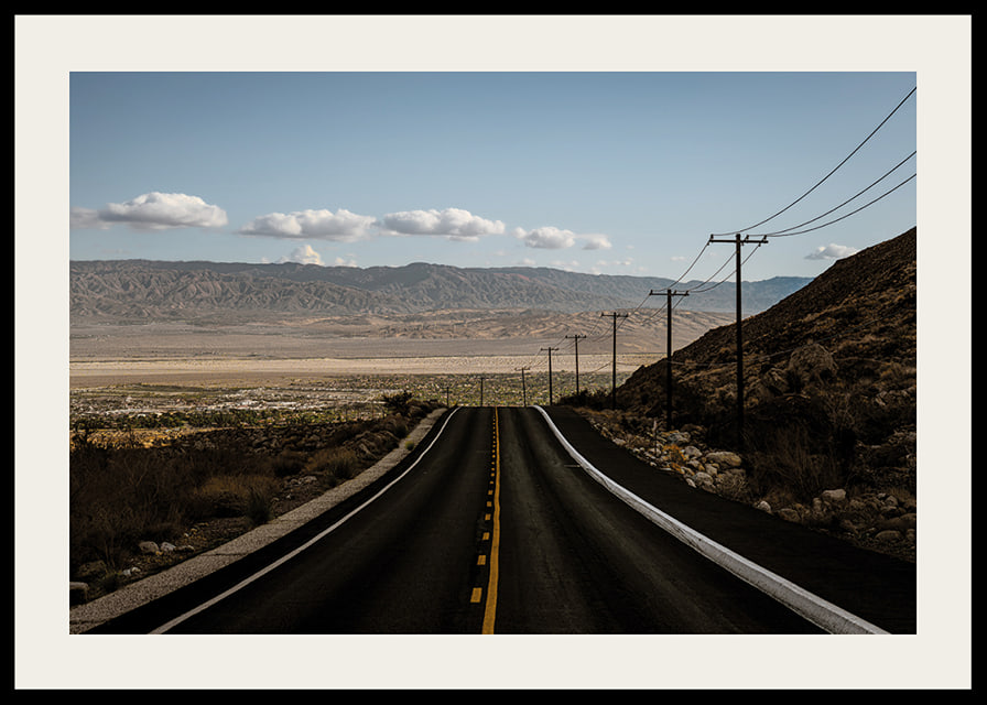 Endless road in open desert-12