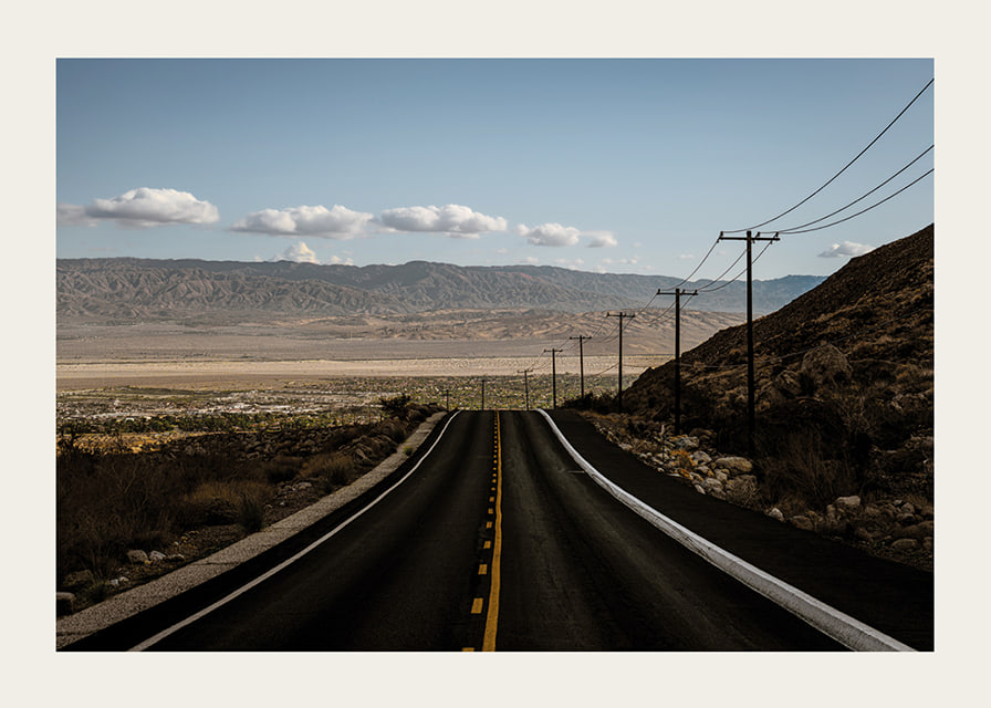 Endless road in open desert-12