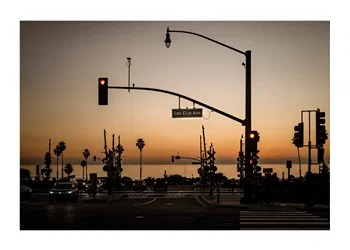 Poster Red Light Ocean View