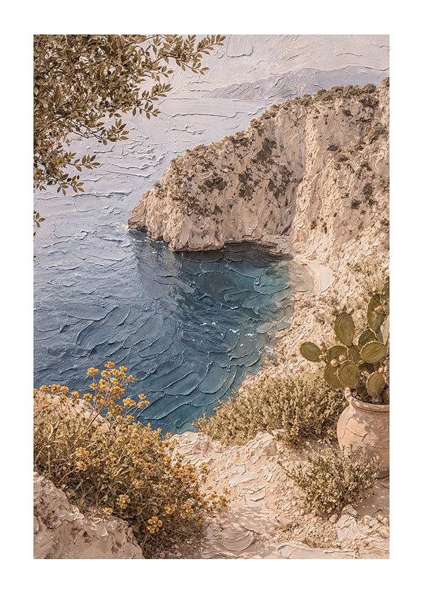 Poster Mediterranean Cliffside