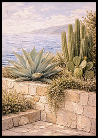 Cacti by the sea create a harmonious and sunny atmosphere.-6