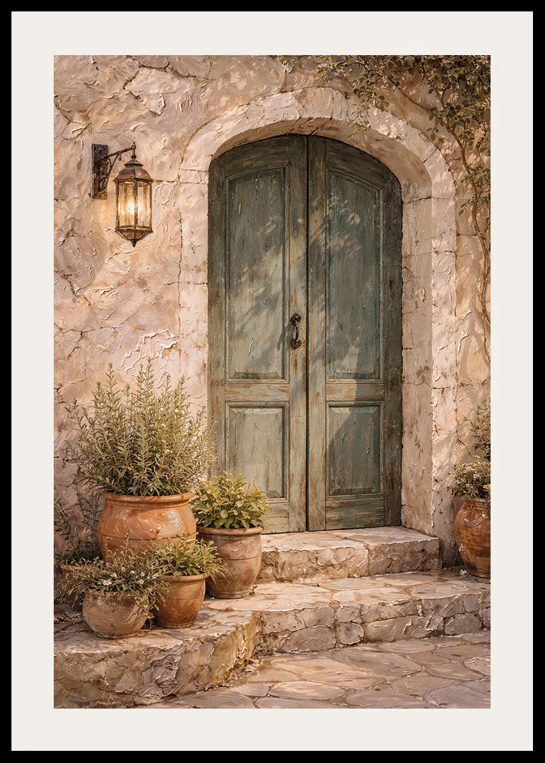 Charming Mediterranean entrance with natural beauty.-12