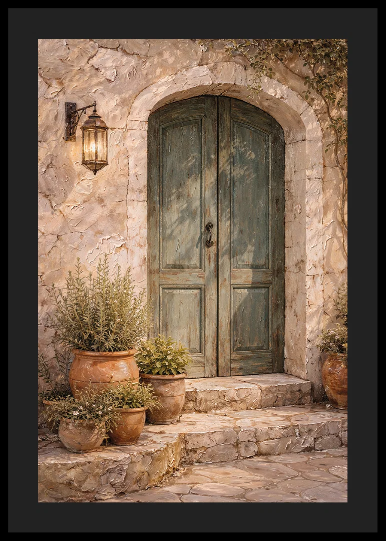 Charming Mediterranean entrance with natural beauty.-12