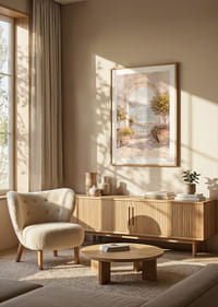 Peisaj însorit cu lămâi și vedere la mare.-8