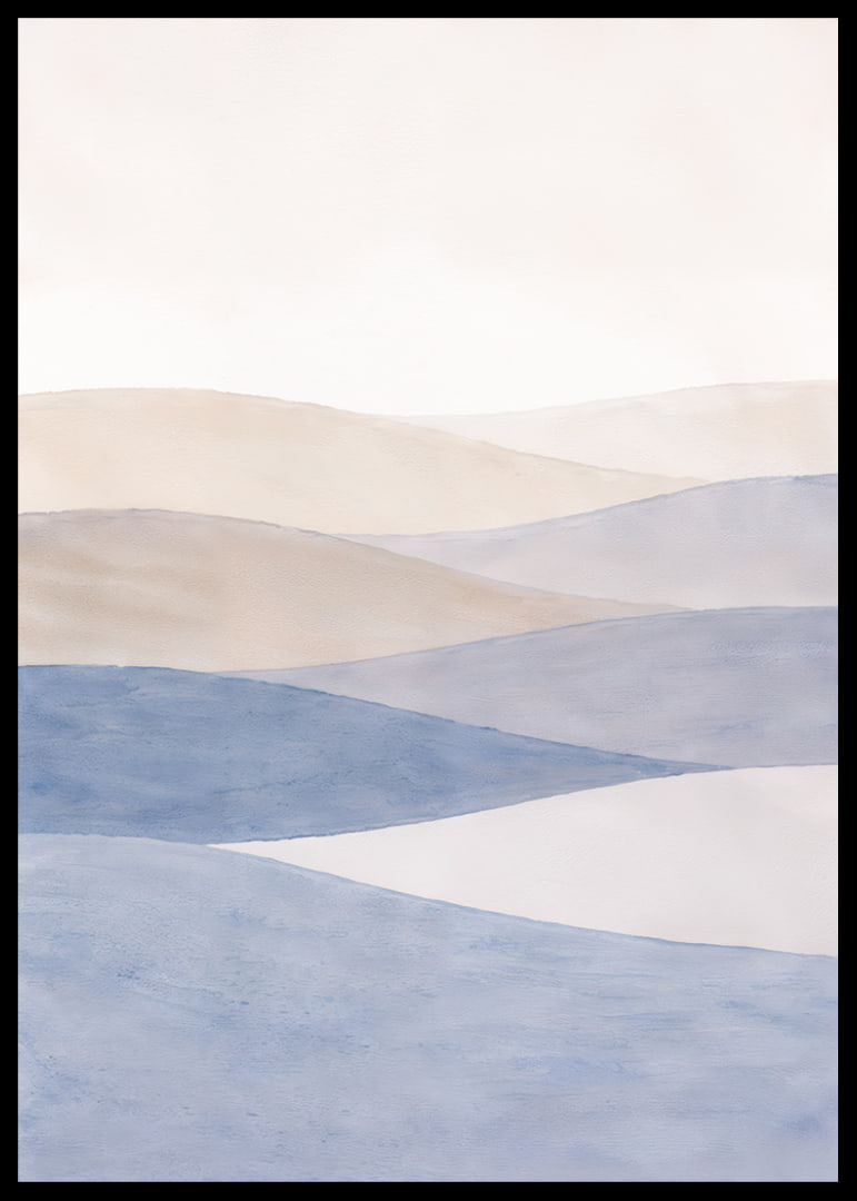 Soft blue and beige waves sweep across a tranquil landscape.-12