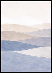 Myke blå og beige bølger feier over et rolig landskap.-6