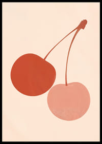 To kirsebær i harmoniske jordfarger mot en myk bakgrunn.-6