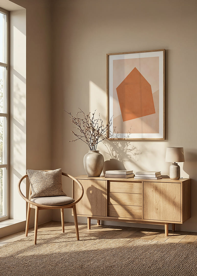 En varm bruntone skaper en harmonisk atmosfære.-12