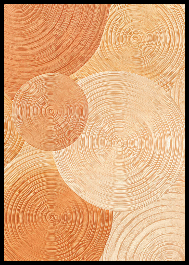 Myke sirkler i jordfarger skaper ro og harmoni.-12