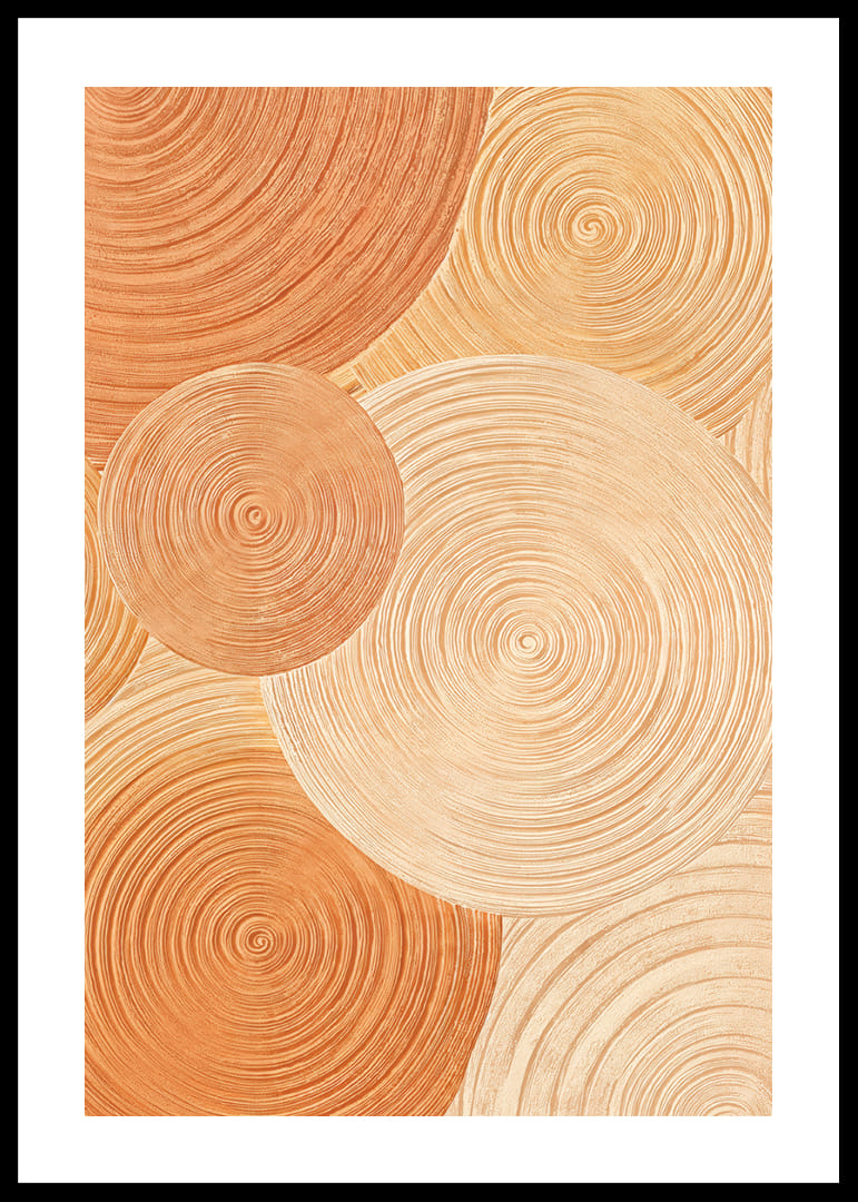 Myke sirkler i jordfarger skaper ro og harmoni.-12