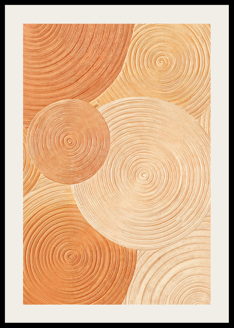 Myke sirkler i jordfarger skaper ro og harmoni.-12