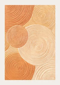 Soft circles in earthy tones create calm and harmony.-3