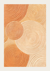 Myke sirkler i jordfarger skaper ro og harmoni.-3