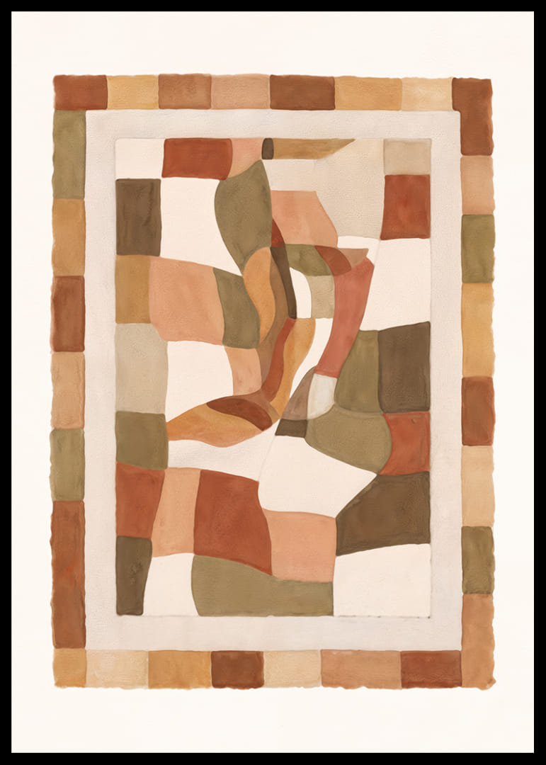 Abstrakte jordfarger skaper en varm og innbydende følelse.-12