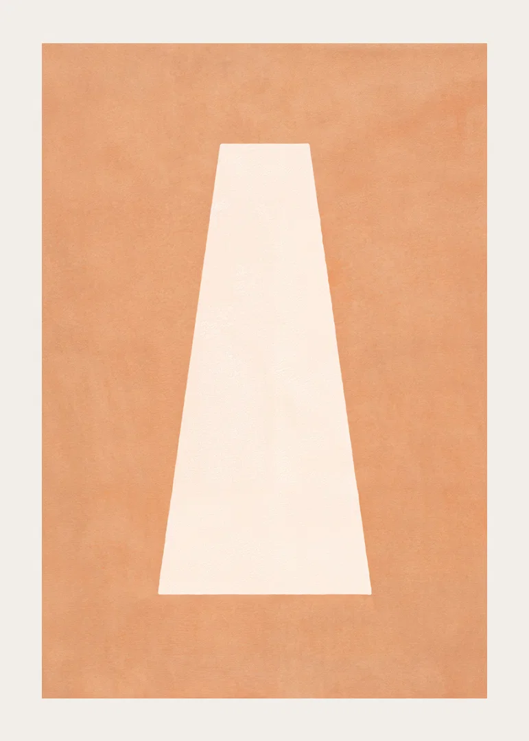 A calming poster with earthy tones and abstract simplicity.-12