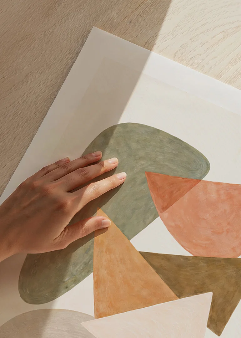 Soft shapes in earthy colors create calm and harmony.-12