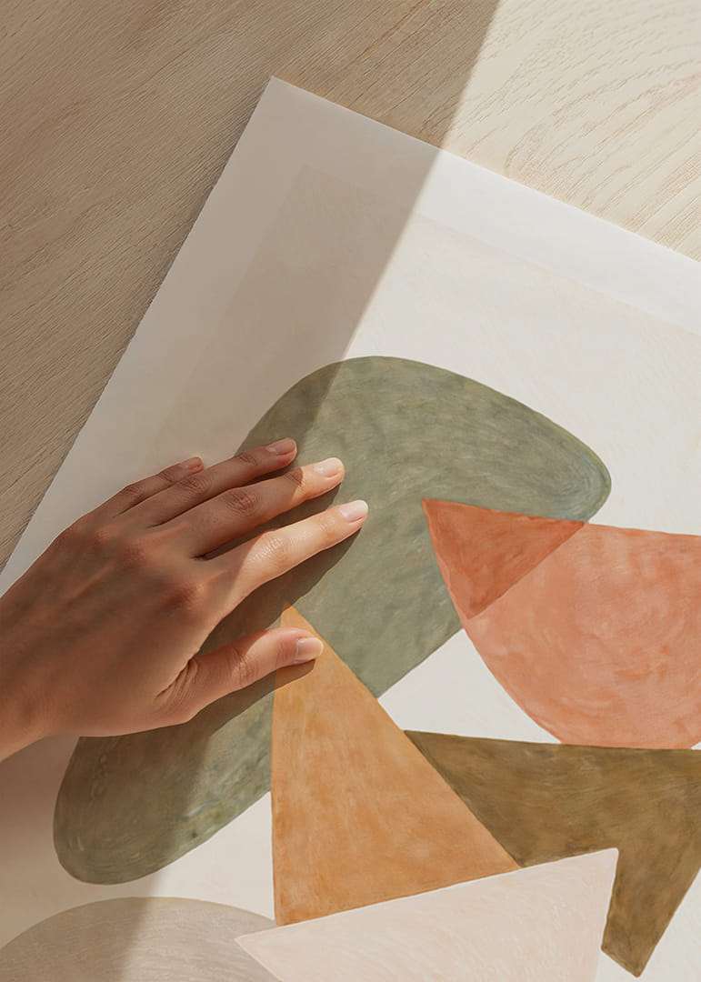 Soft shapes in earthy colors create calm and harmony.-12
