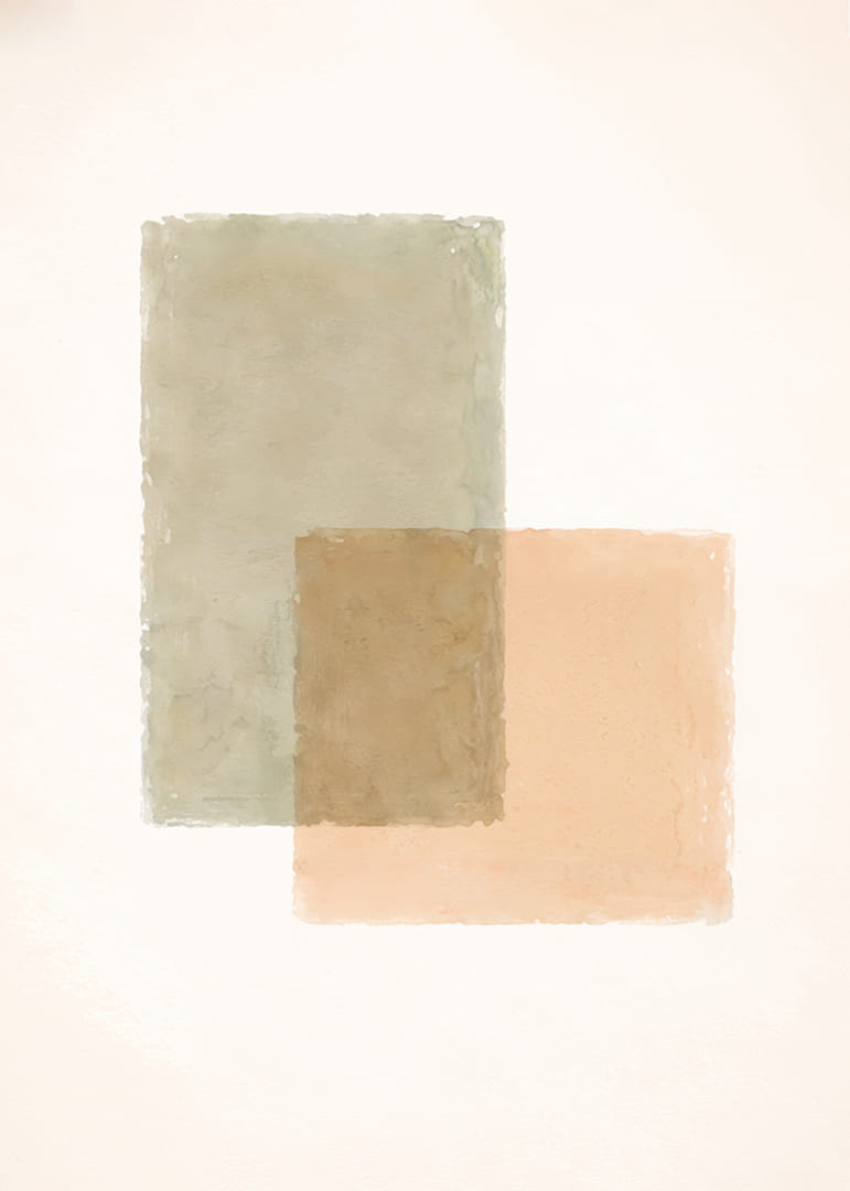 Myke, dempede farger i harmonisk overlapping.-12