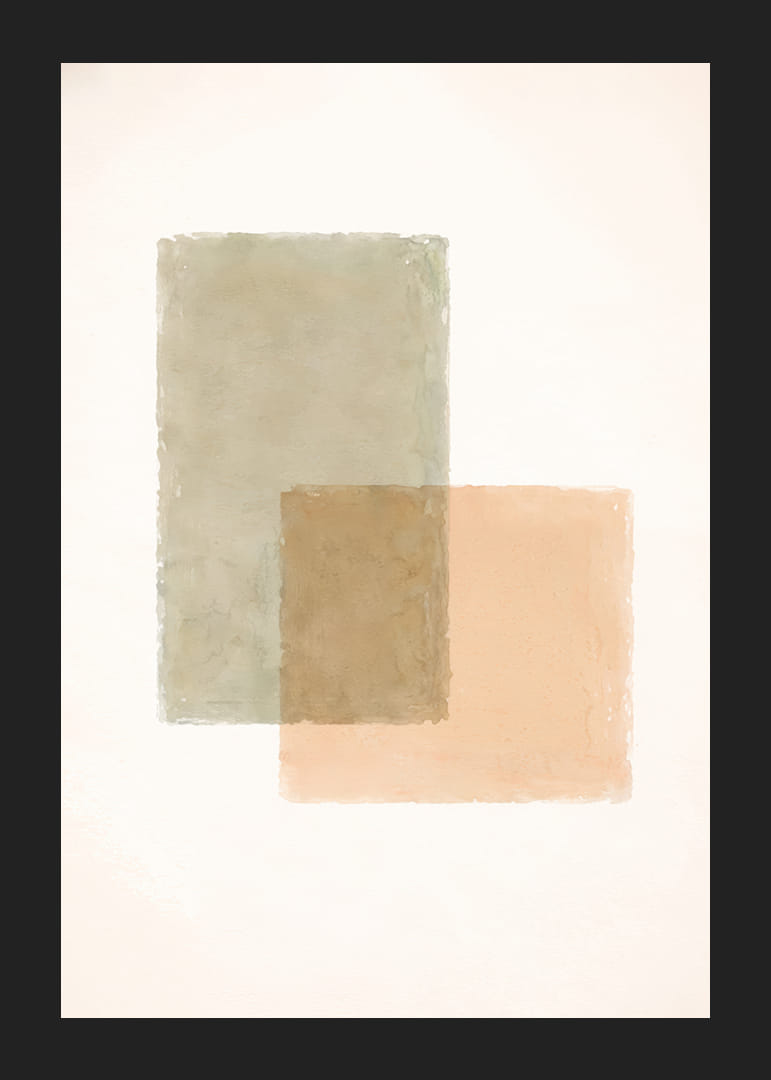 Myke, dempede farger i harmonisk overlapping.-12