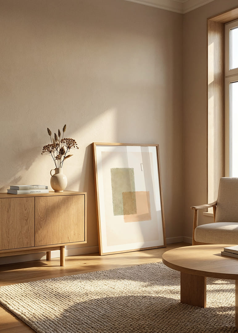 Myke, dempede farger i harmonisk overlapping.-12