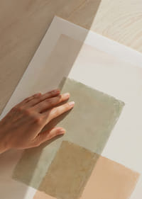 Myke, dempede farger i harmonisk overlapping.-9