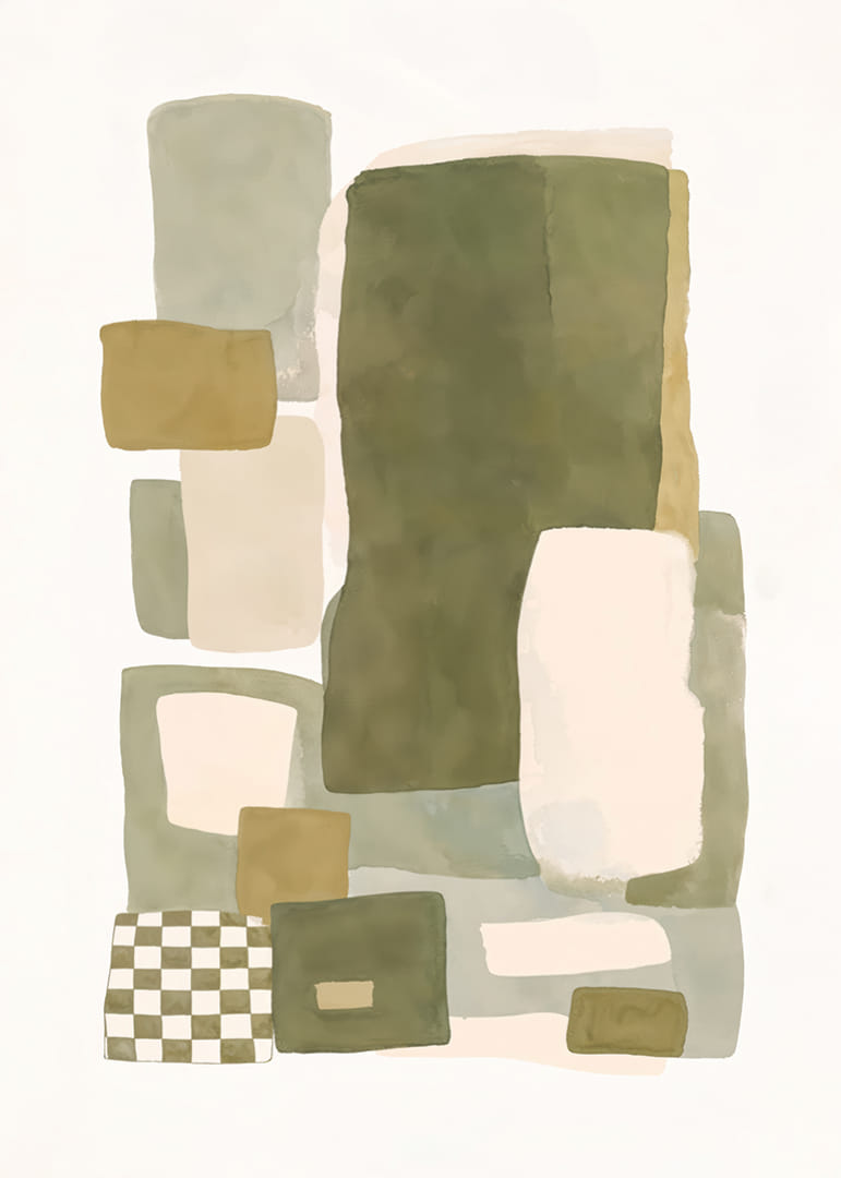 Myke fargefelt danner en harmonisk abstraksjon.-12