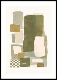 Soft fields of color form a harmonious abstraction.-0