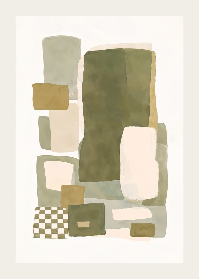Soft fields of color form a harmonious abstraction.-12