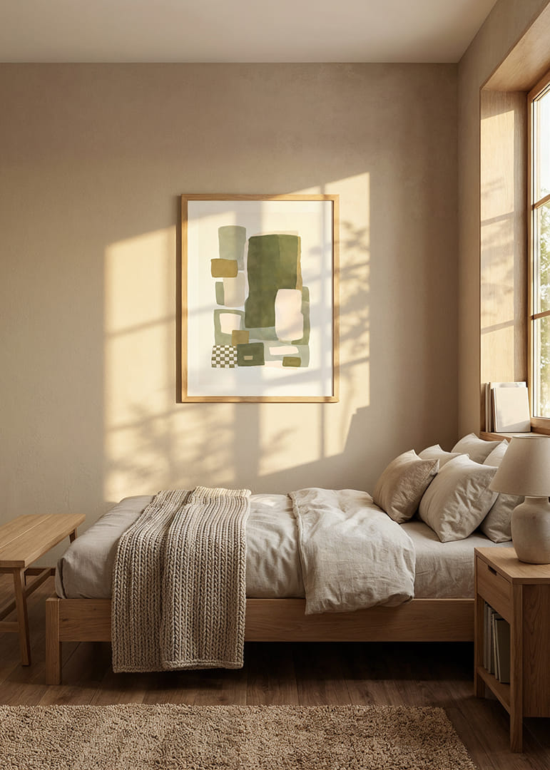 Myke fargefelt danner en harmonisk abstraksjon.-12