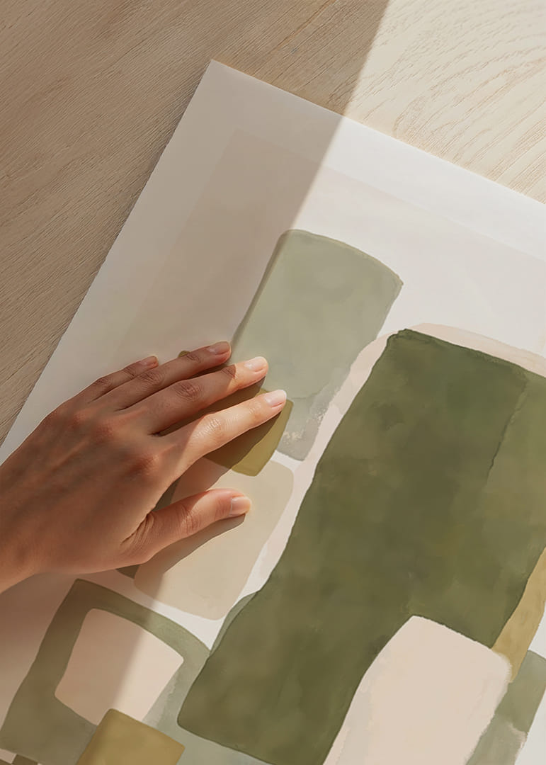 Myke fargefelt danner en harmonisk abstraksjon.-12