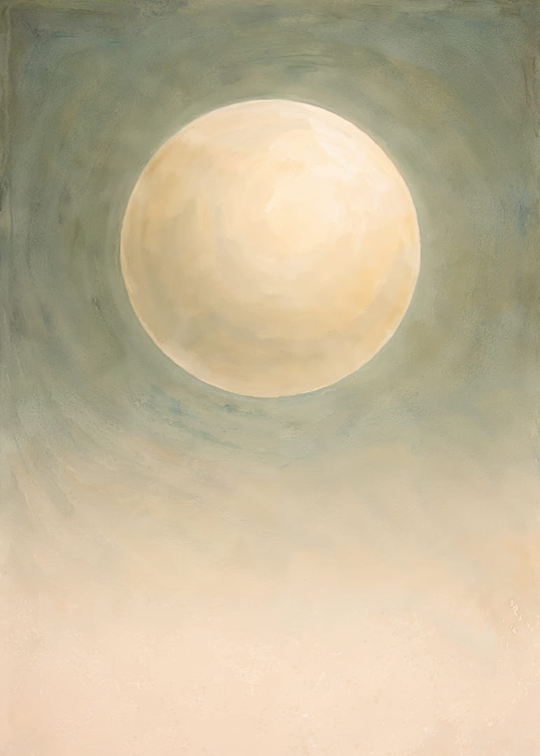 Blødt måneskin svæver i et tåget blåt landskab.-12